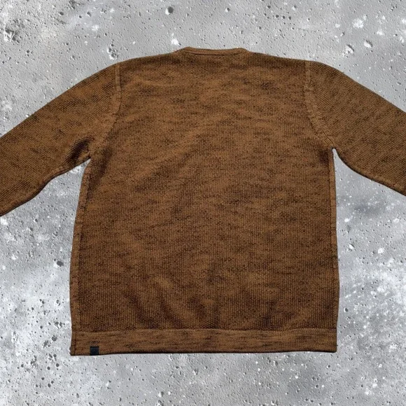 Lululemon Cascade Coast Crew Mens Merino Wool Crewneck Sweater Brown Marled Sz L - Picture 3 of 8